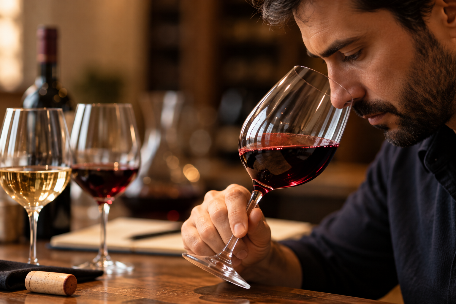 Degustação de vinho em clima acolhedor