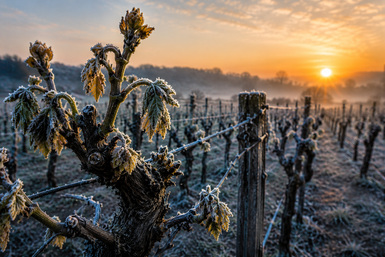 Geada histórica ameaça safra de vinhos na Hungria