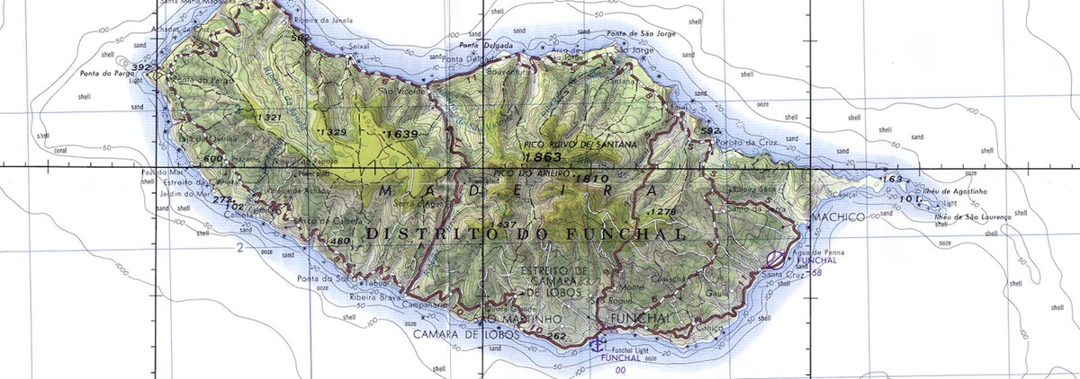 mapa Ilha da Madeira