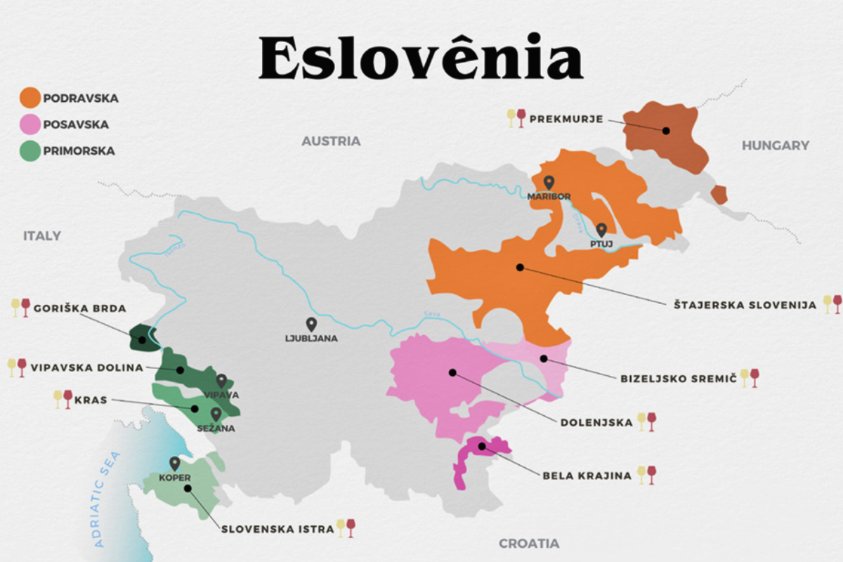 mapa da eslovenia