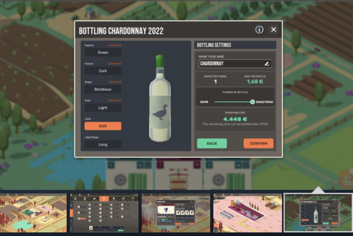 Game simula ser proprietário de vinícola