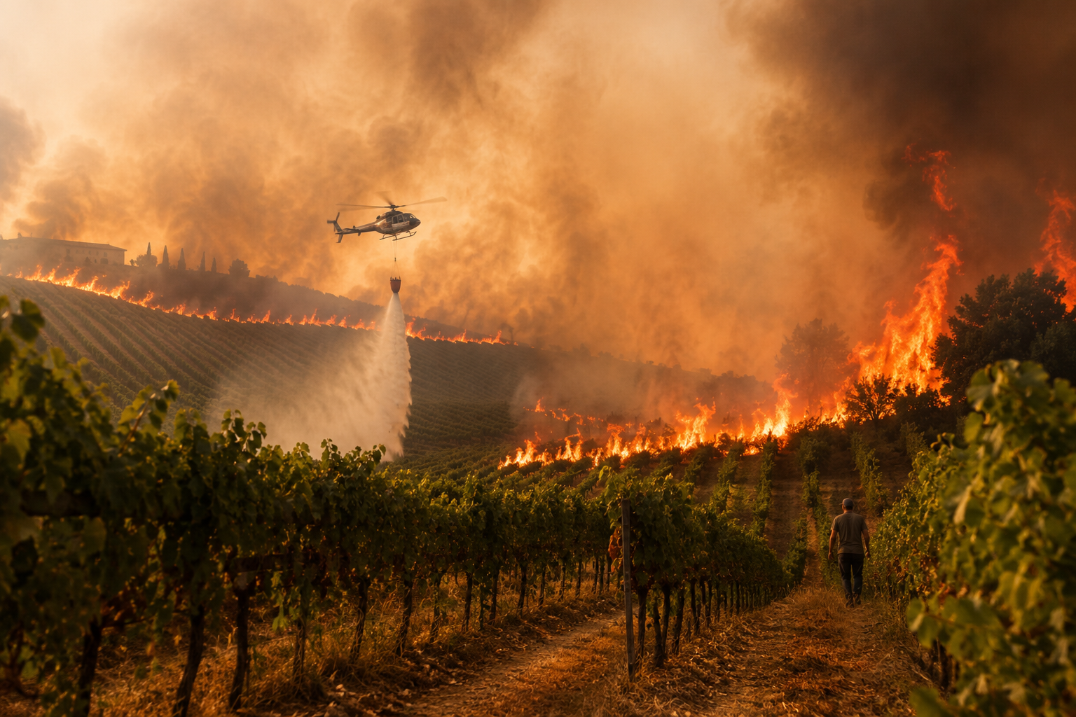 Incêndios atingem vinhedos em importantes regiões da França